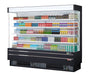 Turbo Air TOM-96SEB-N 100 1/8" Black Narrow Depth Vertical Open Air Cooler / Air Curtain Display Case with (5) Levels, 220v/1ph - Donut-Supplies.Com