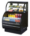Turbo Air TOM-W-40SB-N 38 7/8" Black Horizontal Open Air Cooler w/ (4) Levels – Wide Display Merchandiser, 115v - Donut-Supplies.Com