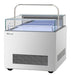 Turbo Air TOS-30NN-D-S 30 1/4" Stainless Steel Horizontal Open Display Merchandiser / Air Curtain Sandwich and Cheese Display Case – 1 Level with Top Shelf, 115v - Donut-Supplies.Com