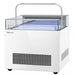 Turbo Air TOS-40NN-D-W 40 1/4" White Horizontal Open Display Merchandiser / Air Curtain Sandwich and Cheese Display Case – 1 Level with Top Shelf, 115v - Donut-Supplies.Com