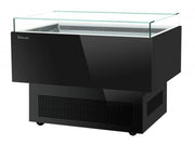 Turbo Air TOS-40PN-B 40" Black Horizontal Open Display Merchandiser / Air Curtain Sandwich and Cheese Display Case – 1 Level, 115v - Donut-Equipment.com