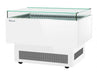 Turbo Air TOS-50PN-W 50" White Horizontal Open Display Merchandiser / Air Curtain Sandwich and Cheese Display Case – 1 Level, 115v - Donut-Supplies.Com
