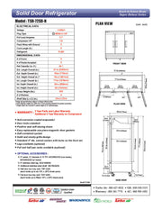 Turbo Air TSR-72SD-N Super Deluxe 82" Bottom Mounted Solid Door Reach-In Refrigerator with LED Lighting - Donut-Equipment.com