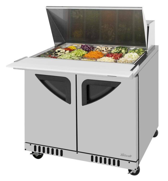 Turbo Air TST-36SD-15-FB-N 36-1/4"  Super Deluxe Mega Top Sandwich/Salad Prep Table - Donut-Equipment.com