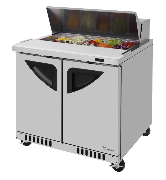 Turbo Air TST-36SD-FB-N 27 1/2" Super Deluxe Sandwich/Salad Prep Table - Donut-Equipment.com