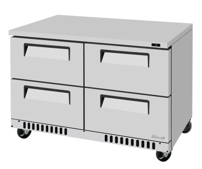 Turbo Air TUF-48SD-D4-FB-N 48 1/4" W Undercounter Freezer w/ 2 Sections, 4 Drawers & Front Breathing - Donut-Equipment.com