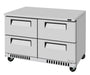 Turbo Air TUF-48SD-D4-FB-N 48 1/4" W Undercounter Freezer w/ 2 Sections, 4 Drawers & Front Breathing - Donut-Supplies.Com