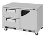 Turbo Air TUR-48SD-D2R(L)-FB-N 48 1/4" W Undercounter Refrigerator w/ 2 Drawers, 1 Door & Front Breathing - Donut-Supplies.Com