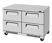 Turbo Air TUR-48SD-D4-FB-N 48 1/4" W Undercounter Refrigerator w/ 2 Sections, 4 Drawers & Front Breathing - Donut-Equipment.com