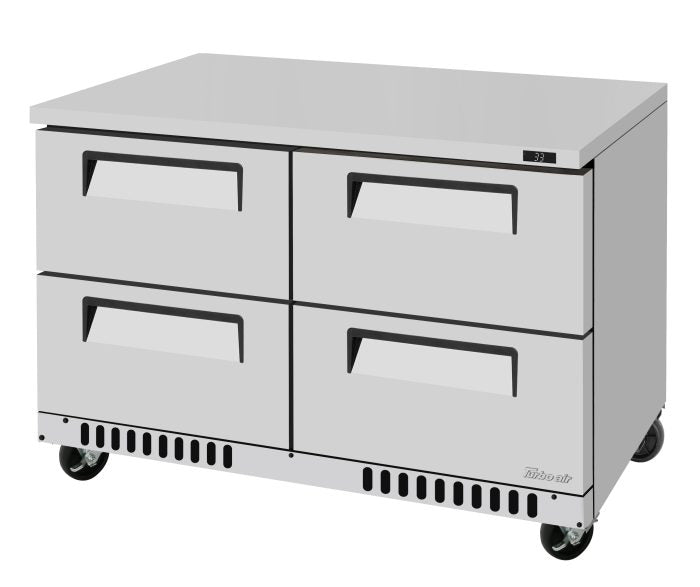 Turbo Air TUR-48SD-D4-FB-N 48 1/4" W Undercounter Refrigerator w/ 2 Sections, 4 Drawers & Front Breathing - Donut-Supplies.Com