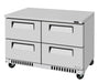 Turbo Air TUR-48SD-D4-FB-N 48 1/4" W Undercounter Refrigerator w/ 2 Sections, 4 Drawers & Front Breathing - Donut-Supplies.Com
