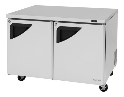 Turbo Air TUR-48SD-FB-N 48 1/4" W Undercounter Refrigerator w/ 2 Sections, Solid Doors, Front Breathing - Donut-Supplies.Com