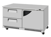 Turbo Air TUR-60SD-D2R(L)-FB-N 60 1/4" W Undercounter Refrigerator w/ 2 Drawers, 1 Door & Front Breathing - Donut-Equipment.com