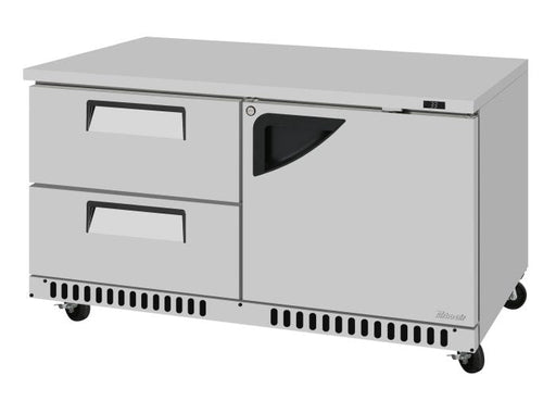 Turbo Air TUR-60SD-D2R(L)-FB-N 60 1/4" W Undercounter Refrigerator w/ 2 Drawers, 1 Door & Front Breathing - Donut-Supplies.Com