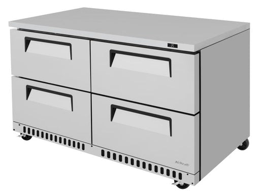Turbo Air TUR-60SD-D4-FB-N 60 1/4" W Undercounter Refrigerator w/ 2 Sections, 4 Drawers & Front Breathing - Donut-Supplies.Com