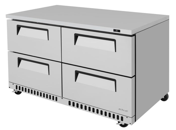 Turbo Air TUR-60SD-D4-FB-N 60 1/4" W Undercounter Refrigerator w/ 2 Sections, 4 Drawers & Front Breathing - Donut-Supplies.Com
