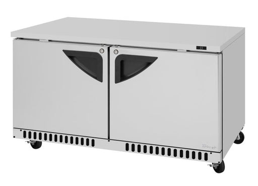 Turbo Air TUR-60SD-FB-N 60 1/4" W Undercounter Refrigerator w/ 2 Sections, Solid Doors & Front Breathing - Donut-Supplies.Com