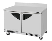Turbo Air TWF-48SD-FB-N 48 1/4" Super Deluxe Worktop Freezer w/ (2) Sections, 2 Solid Doors, Front Breathing - Donut-Equipment.com