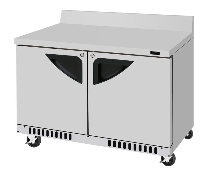 Turbo Air TWF-48SD-FB-N 48 1/4" Super Deluxe Worktop Freezer w/ (2) Sections, 2 Solid Doors, Front Breathing - Donut-Supplies.Com