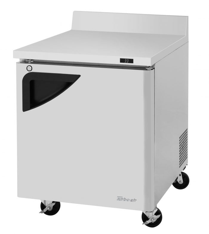 Turbo Air TWR-28SD-N 27 1/2" Super Deluxe Worktop Refrigerator w/ (1) Section, 1 Solid Door - Donut-Equipment.com