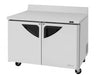 Turbo Air TWR-48SD-N 48 1/4" Super Deluxe Worktop Refrigerator w/ (2) Sections, 2 Solid Doors - Donut-Supplies.Com