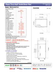 Turbo Air PRO-50-4R-PT-N Pro Series 52" Solid Half Door Pass-Through Refrigerator - Donut-Equipment.com