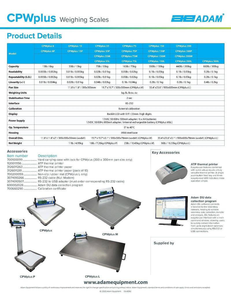 CPWPLUS 75P Bench Scale - Donut-Supplies.Com