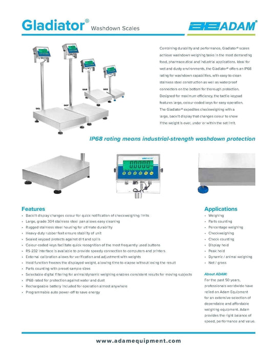 Gladiator Washdown Scales GGB65AH