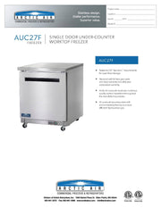 Arctic Air AUC27F 27" Single Door Undercounter Freezer - Donut-Supplies.Com