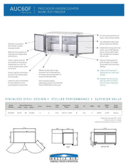 Arctic Air AUC60F 60" Undercounter Freezer - Donut-Supplies.Com