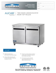 Arctic Air AUC48F 48" Under-counter Freezer - Donut-Supplies.Com