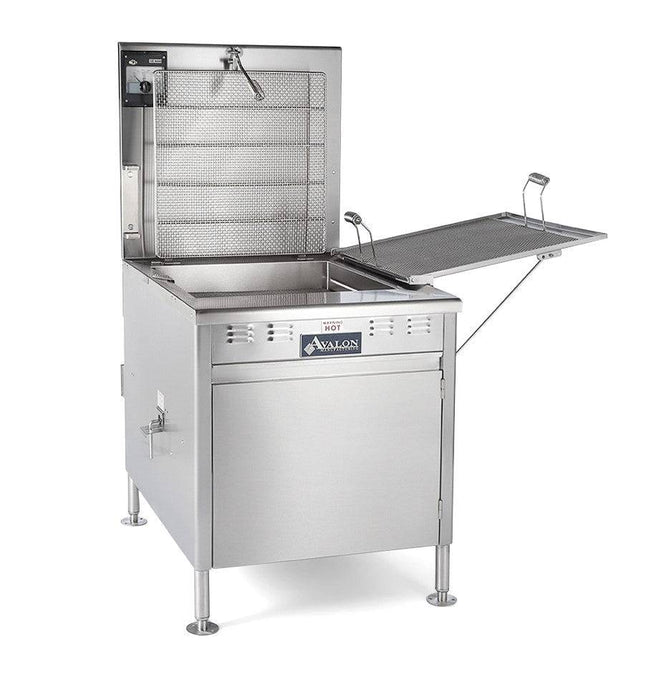 Avalon (ADF24-G-P) 24" x 24" Donut Fryer, Propane, Standing Pilot, No Power, Right Side Drain Board with Submerger Screen