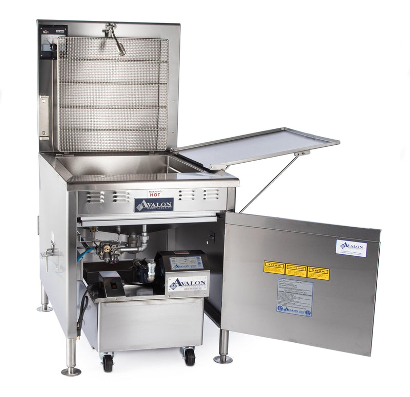 Avalon (ADF34-G-P-BA) 24" X 34", PROPANE GAS FRYER, ELECTRONIC IGNITION, Left Side Drain Board - Donut-Supplies.Com