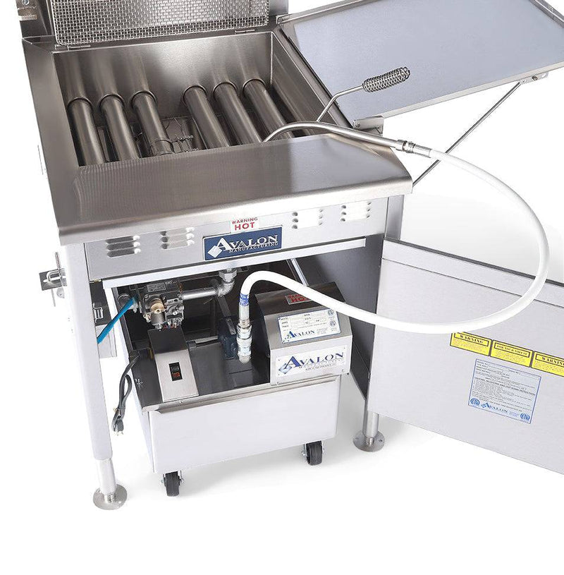 Avalon (ADF34-G-P-BA) 24" X 34" PROPANE GAS FRYER, ELECTRONIC IGNITION, Left Side Drain Board with Submerger - Donut-Supplies.Com