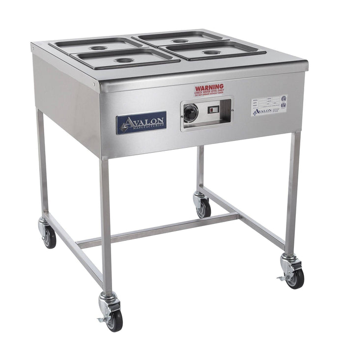 Avalon (HI24-4-S)  Hot Icing Station Stainless Steel Icing Station with (4) 8-quart Icing Pans