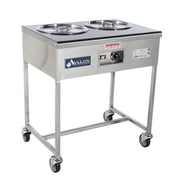 Avalon (HI24-2-8Q) Hot Icing Station Stainless Steel Icing Station with (2) 8-quart Icing Pans - Donut-Supplies.Com