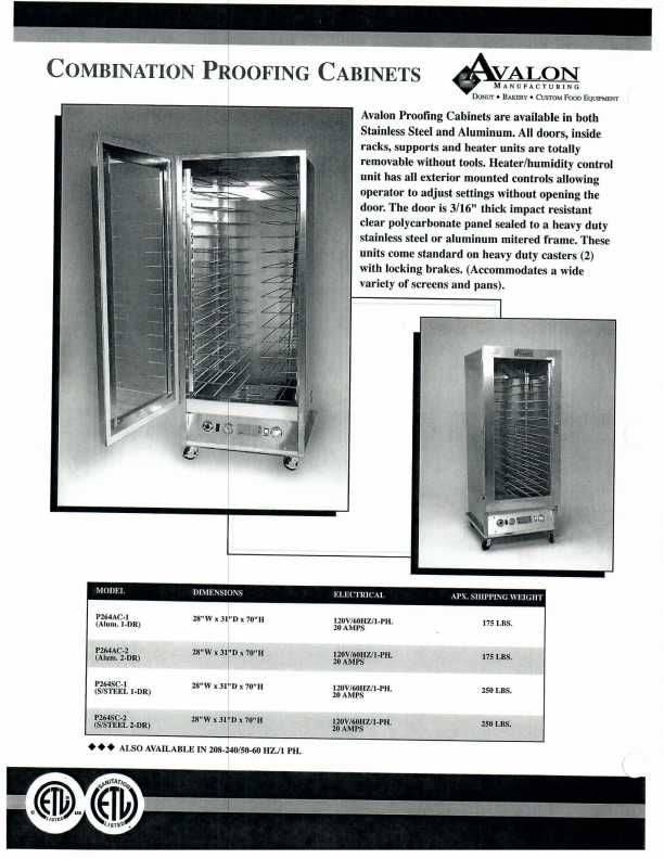 P264AC-2 (120V / 1 Phase) Avalon Aluminum Proofing Cabinet Two Door Right Side Hinge - Donut-Supplies.Com