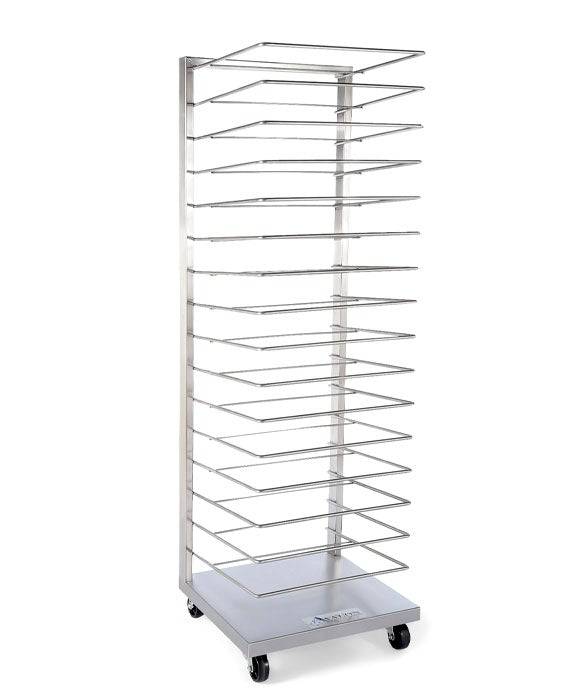 Avalon ACR16-S Stainless Steel Cooling Rack With 16 Slides 1/2 Racks On 3" Casters