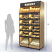 Palram Bakery Backwall Display Case with Upper & Lower Open Storage Compartments – 40"W x 78"H x 20"D - Donut-Equipment.com