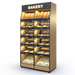 Palram Bakery Backwall Display Case with Upper & Lower Open Storage Compartments – 40"W x 78"H x 20"D - Donut-Equipment.com