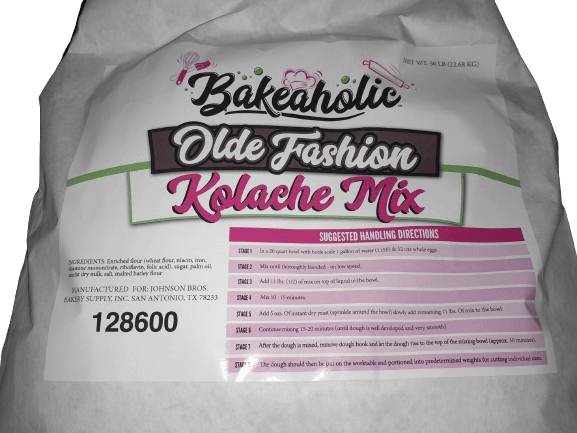 Bakeaholic Olde Fashion Kolache Mix 50 lbs - Donut-Supplies.Com