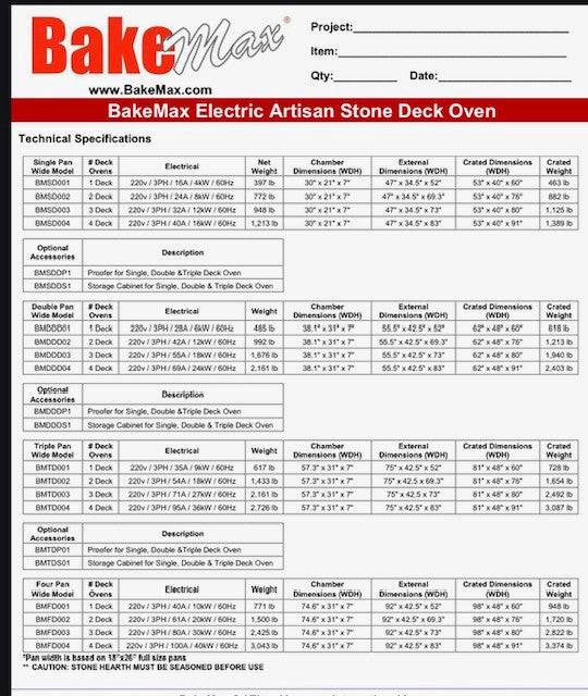 Bakemax Electric Artisan Stone Deck Ovens 1 Pan Wide - Donut-Supplies.Com