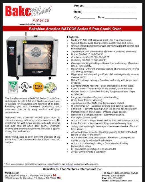 BakeMax (BATCO6E) Series Combi Oven - Donut-Supplies.Com