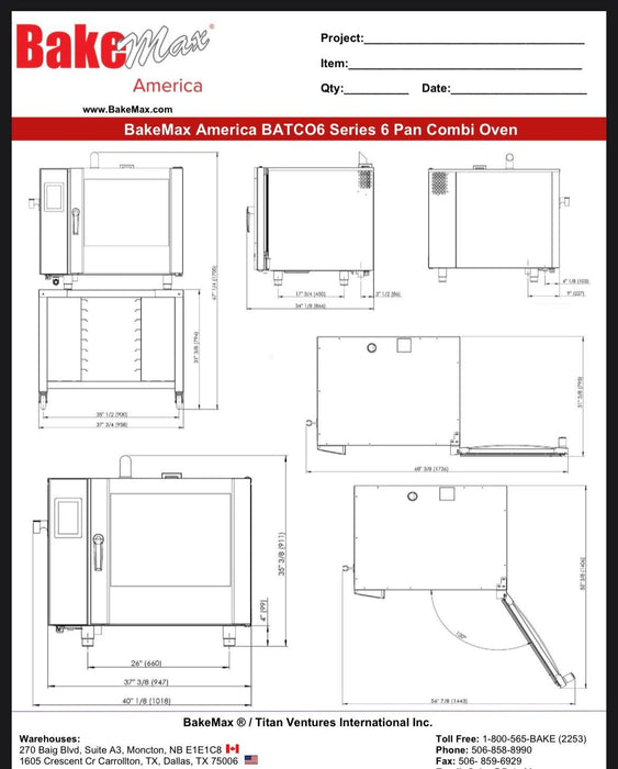 BakeMax (BATCO6E) Series Combi Oven