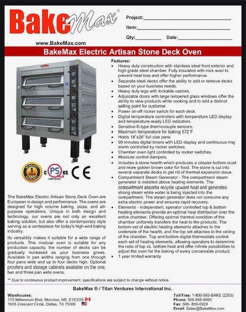 Bakemax (BMDDDP1) Proofing Cabinet for BMSD Series Deck Ovens - Donut-Supplies.Com
