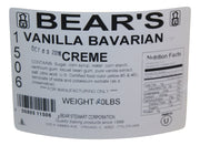 Bear Stewart Vanilla Bavarian Creme Pastry, Pie and Cake Filling- 20 Pound Pail - Donut-Supplies.Com