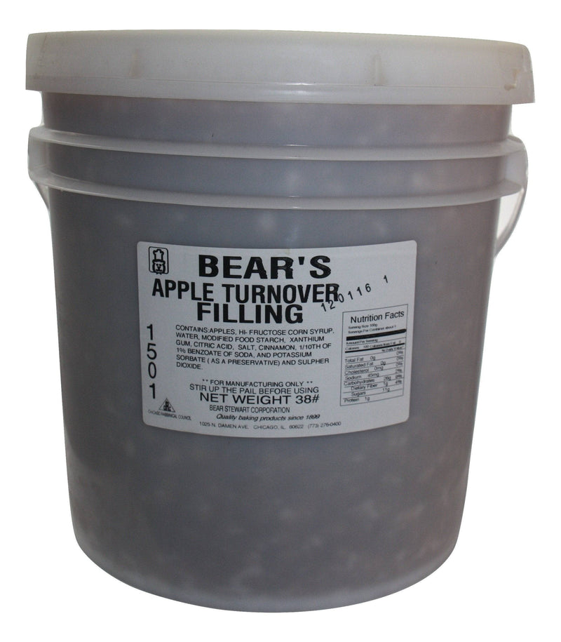 Bear Stewart Premium Apple Turnover Filling- 18 pound pail - Donut-Supplies.Com