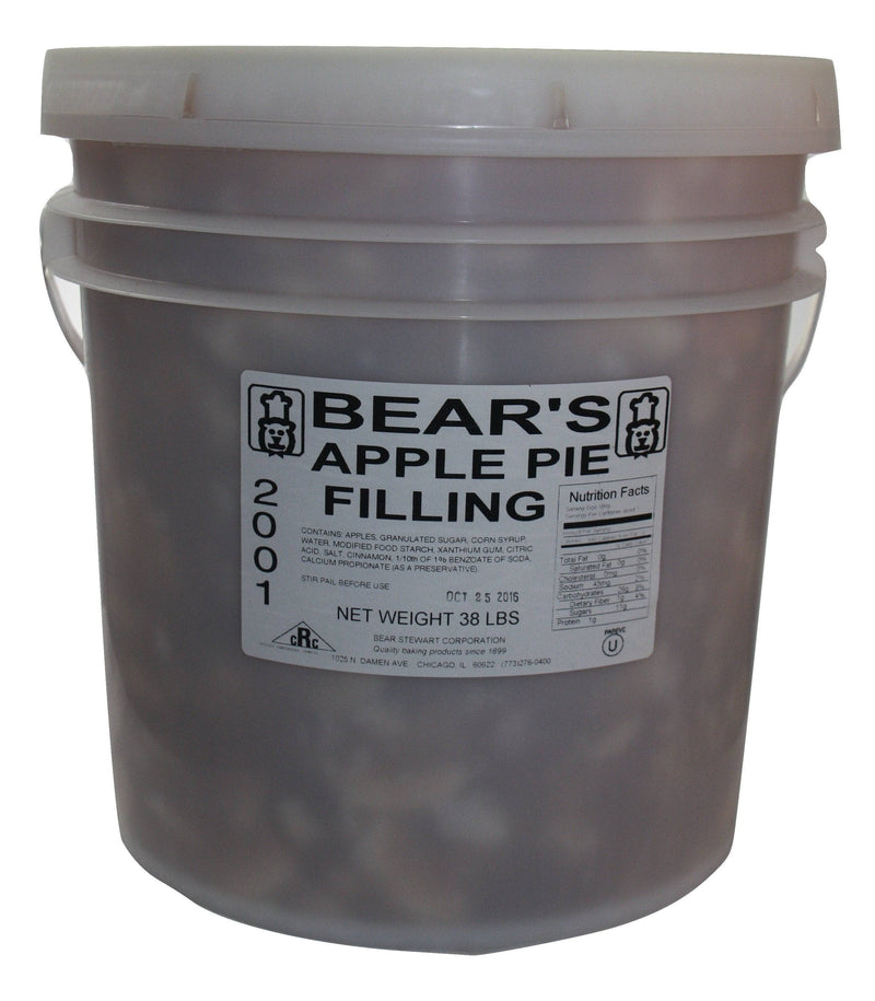 Bear Stewart Sliced Apple Pie Filling- 38 pound pail - Donut-Supplies.Com