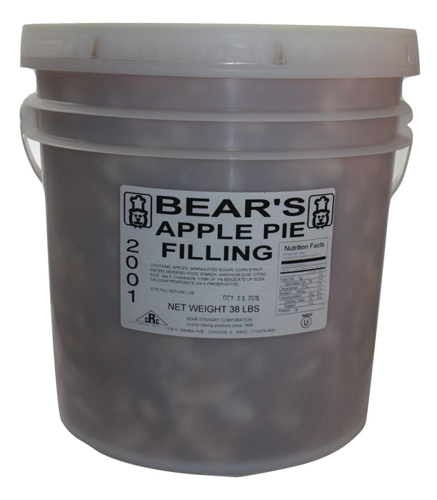 Bear Stewart Sliced Apple Pie Filling- 38 pound pail