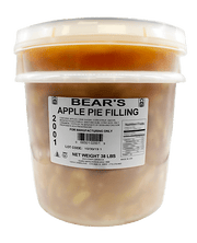 Bear Stewart Sliced Apple Pie Filling- 38 pound pail - Donut-Supplies.Com